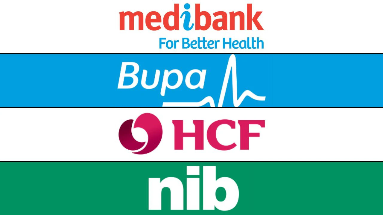 Medibank, Bupa, HCF, nib logos